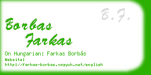 borbas farkas business card